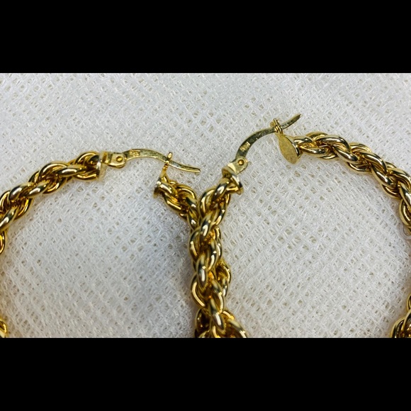 Gabi Reilly 14K Yellow Gold Braided Hoops NWT - Picture 6 of 10